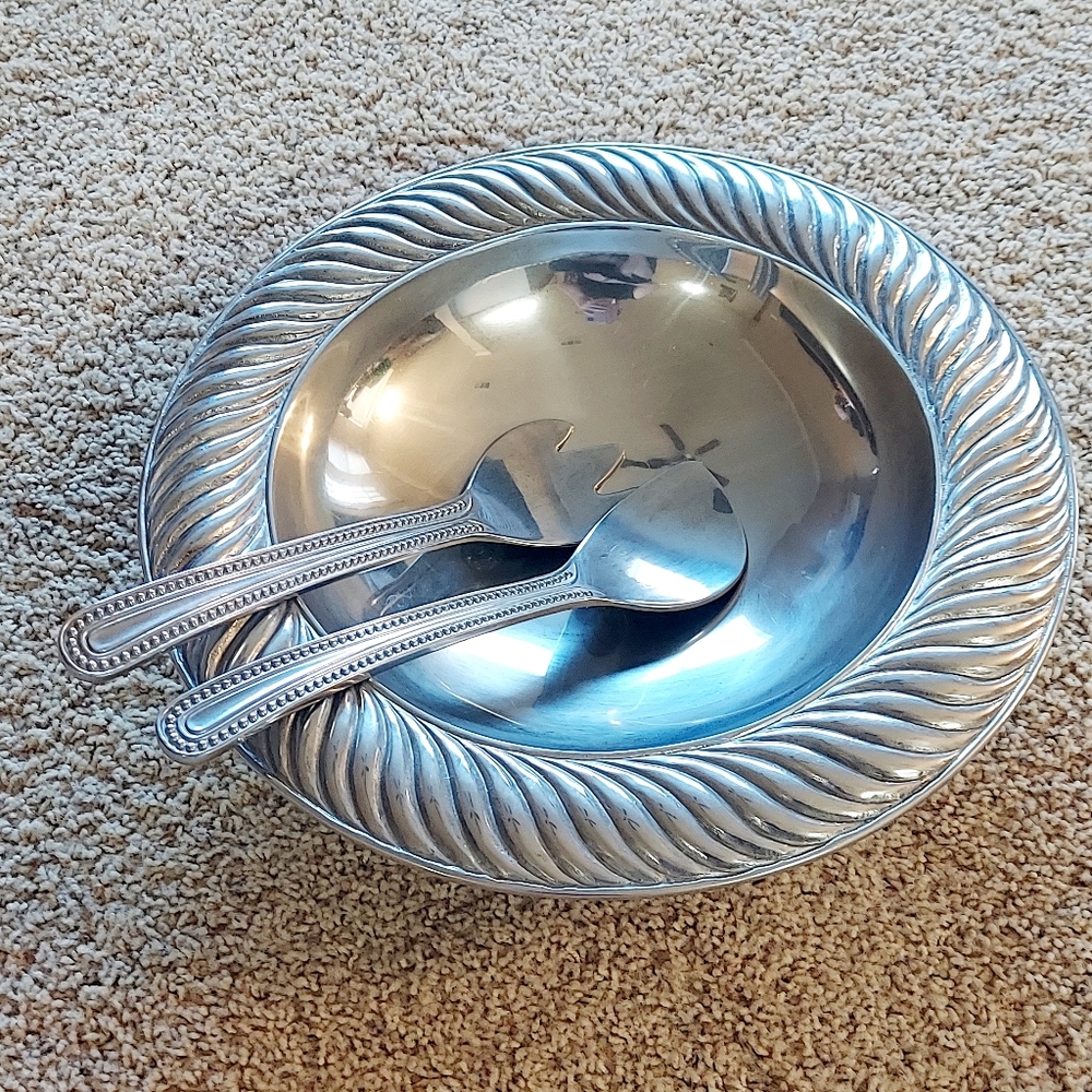 Mariposa & Walton Armatale 3 Pieces Large Heavy Silver Bowl Set